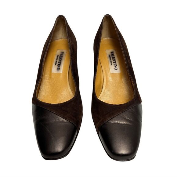 Valentino Brown Suede Heels - Picture 3 of 10